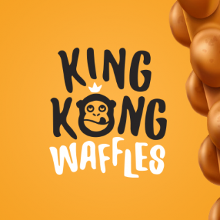 Разработка логотипа и айдентики для King-Kong Waffles