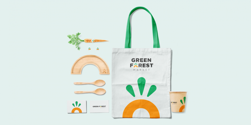 Разработка логотипа для Green Forest Market 