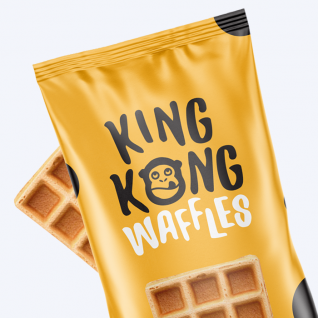 Разработка логотипа для «King Kong waffles»